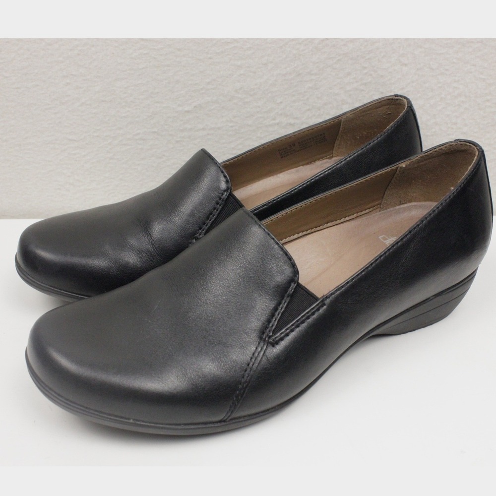 Dansko Shoes Womens EU 39 US 8.5-9 Farah Casual Slip on Loafers Black Leather